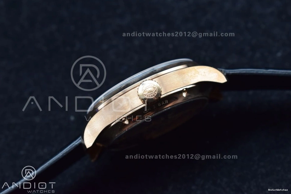 Best Perpetual RG Edition Strap Dial BestValue White Clone Calendar Black on APSF 1:1 Portugieser 1018 5033 A52610 Leather 0427